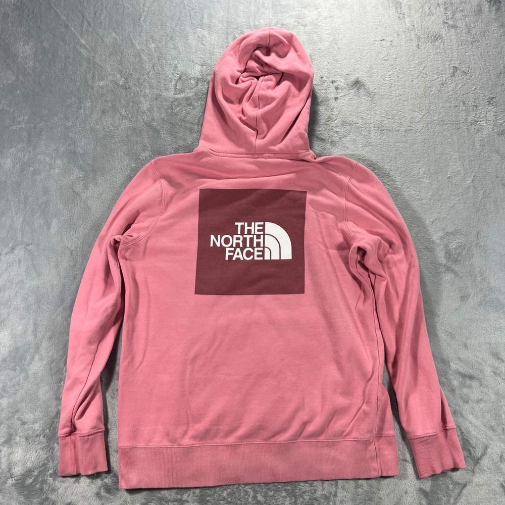 The North Face Hoodie Womens Size M Pink Pullover Box Logo A4M4N - Picture 3 of 16